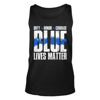 Blue Lives Matter Tshirt Unisex Tank Top - Monsterry DE