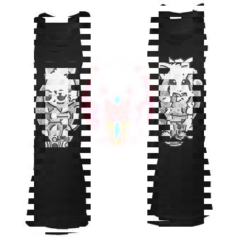 Boba Cat Boba Tea Bubble Tea Kawaii Anime Cat Kawaii Neko Men Women Tank Top Graphic Print Unisex - Thegiftio