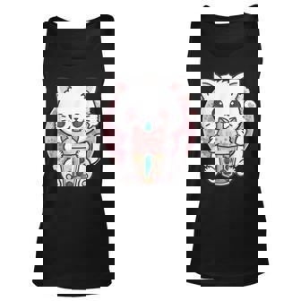 Boba Cat Boba Tea Bubble Tea Kawaii Anime Cat Kawaii Neko V2 Men Women Tank Top Graphic Print Unisex - Thegiftio