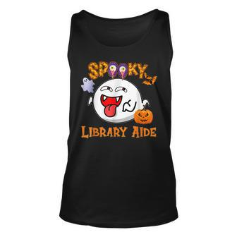 Boo Halloween Costume Spooky Library Aide Men Women Tank Top Graphic Print Unisex - Thegiftio UK