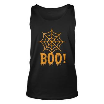 Boo Spider Web Halloween Quote Unisex Tank Top - Monsterry AU