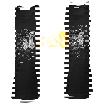 Boo With Spiders And Witch Hat Halloween Men Women Tank Top Graphic Print Unisex - Thegiftio