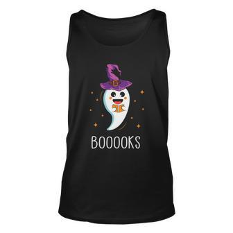 Booooks Ghost Boo Witch Hat Halloween Quote V2 Unisex Tank Top - Thegiftio UK