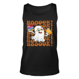 Booooks Halloween Costume Ghost Reading Library Books Unisex Tank Top - Thegiftio UK