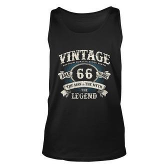 Born In 1956 Vintage Classic Dude 66Th Years Old Birthday Graphic Design Printed Casual Daily Basic Unisex Tank Top - Thegiftio UK