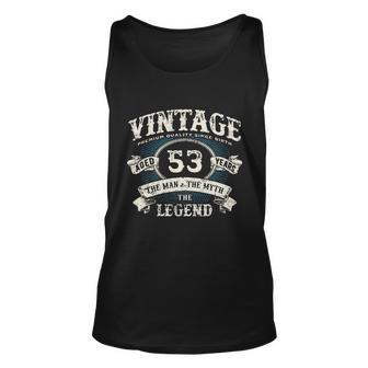 Born In 1969 Vintage Classic Dude 53Rd Years Old Birthday Graphic Design Printed Casual Daily Basic Unisex Tank Top - Thegiftio UK