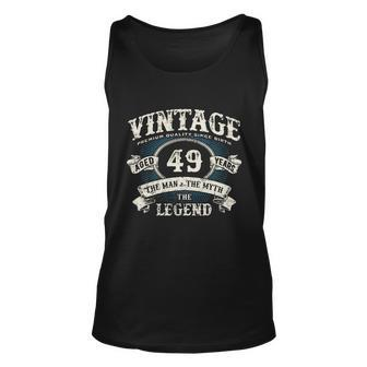 Born In 1973 Vintage Classic Dude 49Rd Years Old Birthday Graphic Design Printed Casual Daily Basic Unisex Tank Top - Thegiftio UK