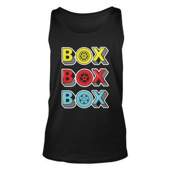 Box Box Box Retro Vintage Racing Unisex Tank Top - Thegiftio UK
