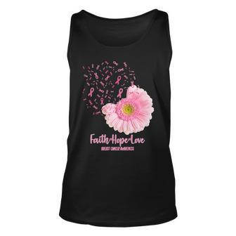 Breast Cancer Awareness Flowers Ribbons Unisex Tank Top - Monsterry UK