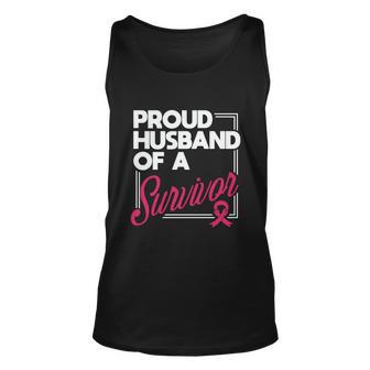 Breast Cancer Awareness Proud Husband Of A Survivor Unisex Tank Top - Monsterry UK