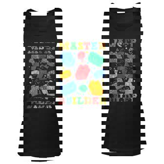 Brick Builder Funny Blocks Master Builder V2 Men Women Tank Top Graphic Print Unisex - Thegiftio