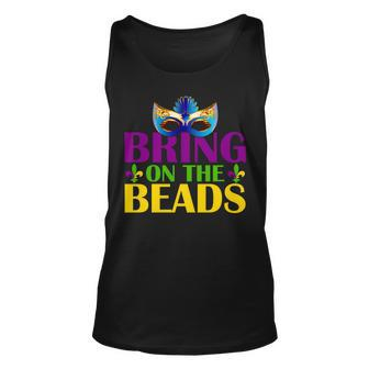 Bring On The Beads Mardi Gras Unisex Tank Top - Monsterry