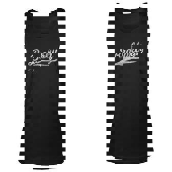 Brooklyn New York Retro Vintage Sports Script Flag Swoosh Men Women Tank Top Graphic Print Unisex - Thegiftio