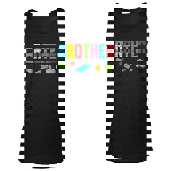 Brother Master Builder Building Bricks Blocks Family Set Men Men Women Tank Top Graphic Print Unisex - Thegiftio