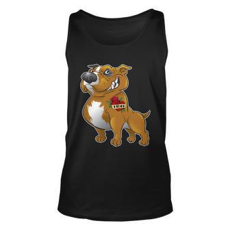 Brown Pitbull I Love Mom Unisex Tank Top - Monsterry DE