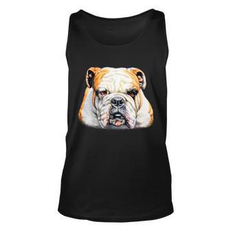 Bulldog Face Front Unisex Tank Top - Monsterry CA