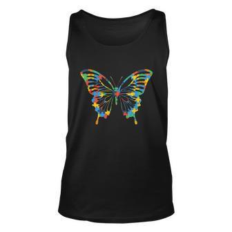 Butterfly Autism Awareness Amazing Puzzle Tshirt Unisex Tank Top - Monsterry CA