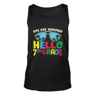 Bye Bye Summer Hello 7Th Grade First Day Of School Back To School Unisex Tank Top - Monsterry