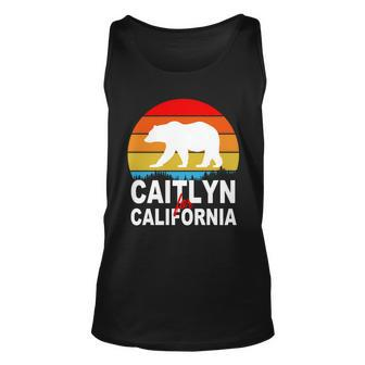 Caitlyn For California Retro Cali Bear Unisex Tank Top - Monsterry CA
