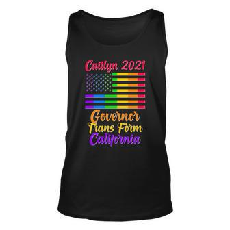 Caitlyn Jenner Governor Trans Form California Lgbt Us Flag Unisex Tank Top - Monsterry AU