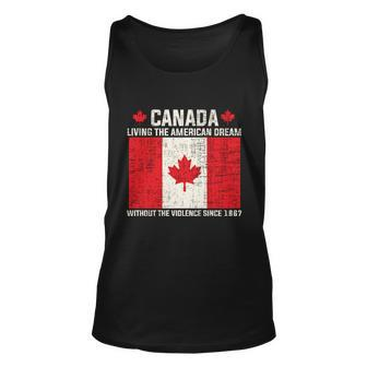 Canada Living The American Dream Without The Violence Since V3 Unisex Tank Top - Monsterry AU