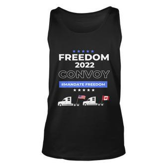 Canadian Truckers Freedom Over Fear No Mandates Convoy Unisex Tank Top - Monsterry