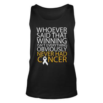 Cancer Winner Quote Unisex Tank Top - Monsterry