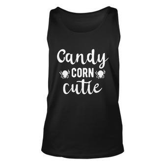 Candy Corn Cutie Halloween Quote Unisex Tank Top - Monsterry