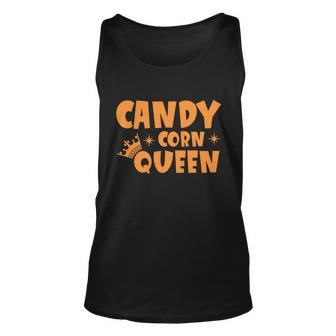 Candy Corn Queen Funny Halloween Quote Unisex Tank Top - Monsterry