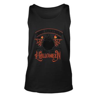 Candy Countdown Days Till Halloween Funny Halloween Quote Unisex Tank Top - Monsterry