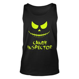 Candy Inspector Halloween Trick Or Treat All Hallows Eve Unisex Tank Top - Seseable