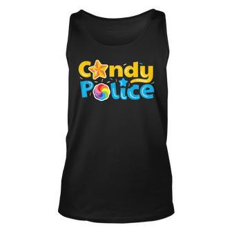 Candy Police Cute Funny Trick Or Treat Halloween Costume Unisex Tank Top - Seseable