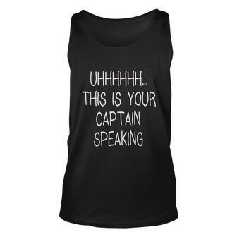 Captain Speaking Airline Pilot Unisex Tank Top - Monsterry CA