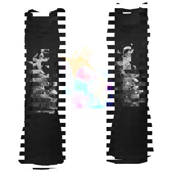 Cat And Pug In Space Unisex Tank Top - Thegiftio UK