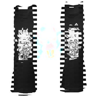 Cat Boba Tea Bubble Tea Anime Kawaii Neko V3 Men Women Tank Top Graphic Print Unisex - Thegiftio
