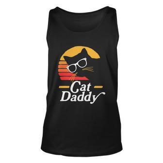 Cat Daddy Vintage Eighties Style Cat Hipster Glasses Retro Tshirt Graphic Design Printed Casual Daily Basic Unisex Tank Top - Thegiftio UK