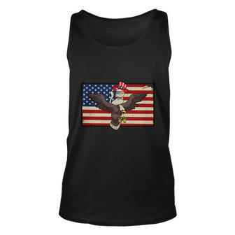 Cat Eagle American Flag 4Th Of July Cute Plus Size Graphic Shirt For Men Women Unisex Tank Top - Monsterry