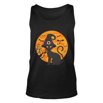 Cat Witch Hat Halloween Quote Unisex Tank Top - Monsterry AU