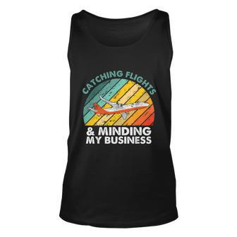 Catching Flights & Minding My Business Vintage Unisex Tank Top - Monsterry AU