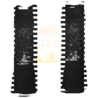 Cats Fall Autumn Leaf Tree Funny Cat Lovers Gifts Unisex Tank Top - Thegiftio