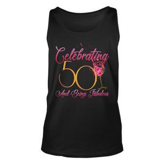 Celebrating 50 And Being Fabulous Tshirt Unisex Tank Top - Monsterry CA