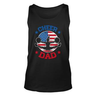 Cheer Dad Proud Fathers Day Cheerleading Girl Competition Unisex Tank Top | Mazezy