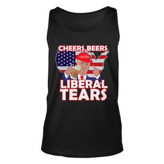 Cheers Beers Liberal Tears Pro Trump Unisex Tank Top - Monsterry DE
