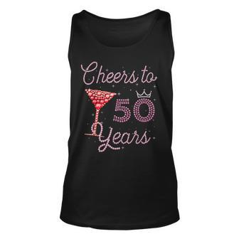 Cheers To 50 Years 50Th Birthday 50 Years Old Bday Unisex Tank Top - Seseable