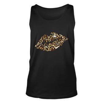 Cheetah Print Skinned Lips Tshirt Unisex Tank Top - Monsterry DE