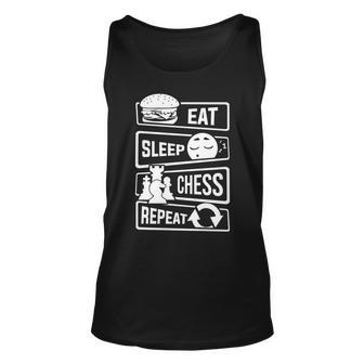 Chess Eat Sleep Chess Repeat Men Women Kids Gift Unisex Tank Top - Seseable