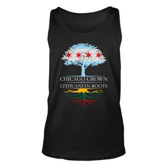 Chicago Grown With Lithuanian Roots Tshirt Unisex Tank Top - Monsterry UK