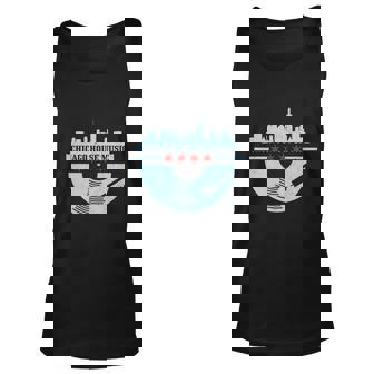 Chicago House Music Vintage Funny Gift Vinyl Dj Raver Flag Skyline Gift Unisex Tank Top - Thegiftio