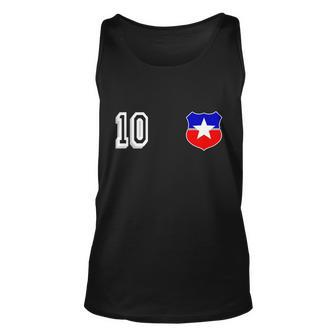 Chile Soccer La Roja Jersey Number Unisex Tank Top - Monsterry
