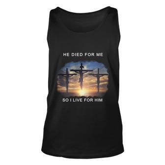 Christian Bible Verse Jesus Died For Me Unisex Tank Top - Monsterry CA